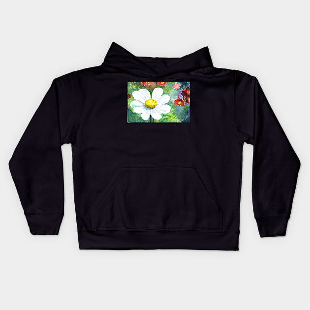 Cosmo flowers Kids Hoodie by WaterGardens